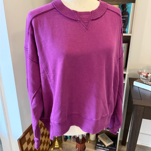 FREE PEOPLE | Purple Crewneck Sweatshirt NWT Maternity - Picture 3 of 6